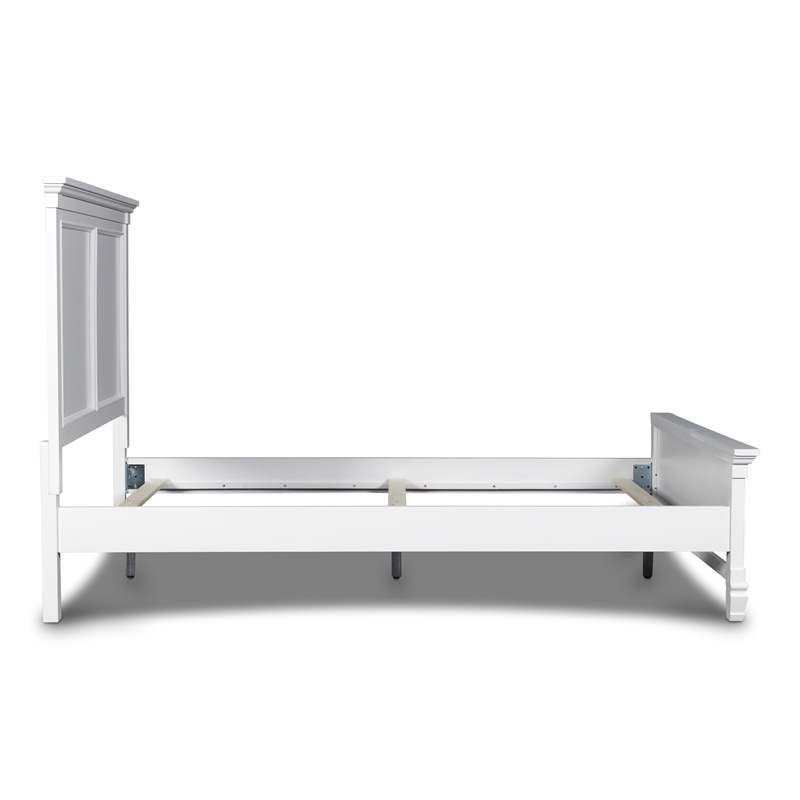 New Classic Furniture Tamarack Modern Solid Wood Full Bed in White