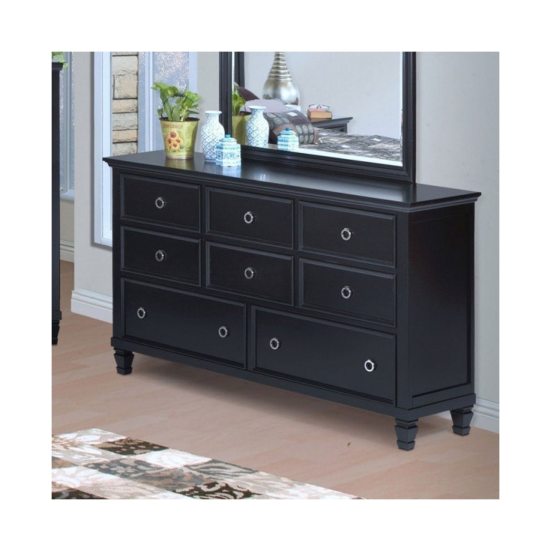 New Classic Furniture Tamarack 8-Drawer Wood Dresser in Black