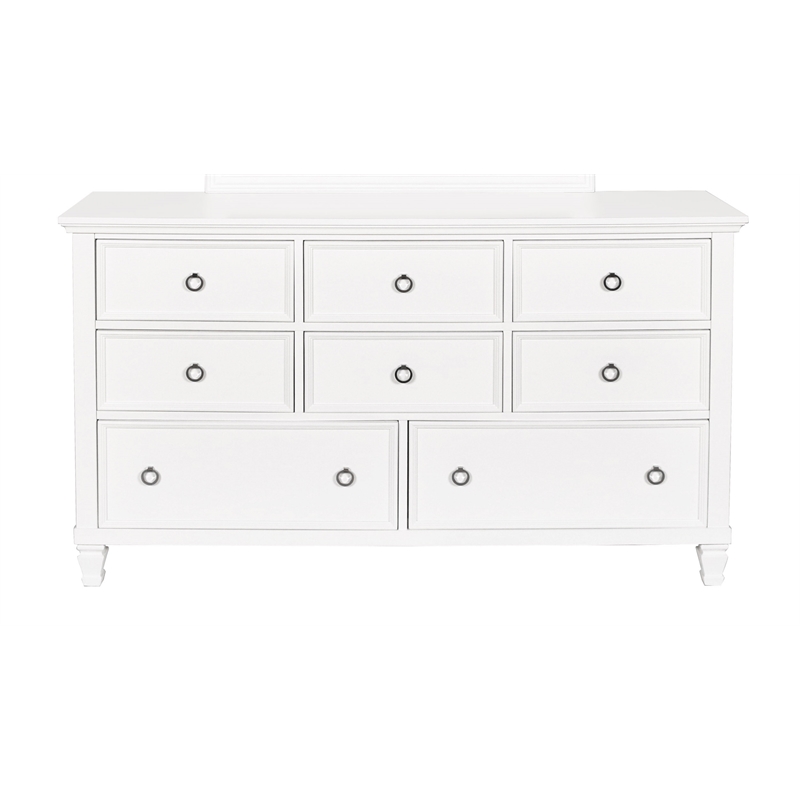 New Classic Furniture Tamarack 8-Drawer Wood Dresser in White