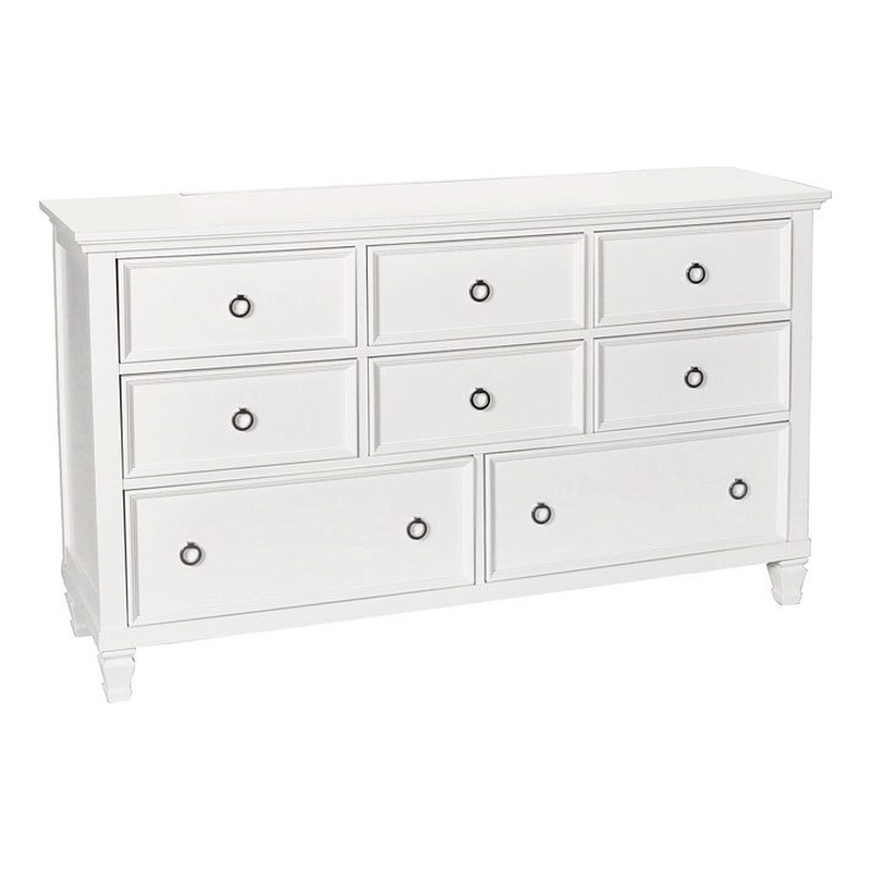 New Classic Furniture Tamarack 8-Drawer Wood Dresser in White