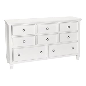 New Classic Furniture Tamarack 8-Drawer Wood Dresser in White