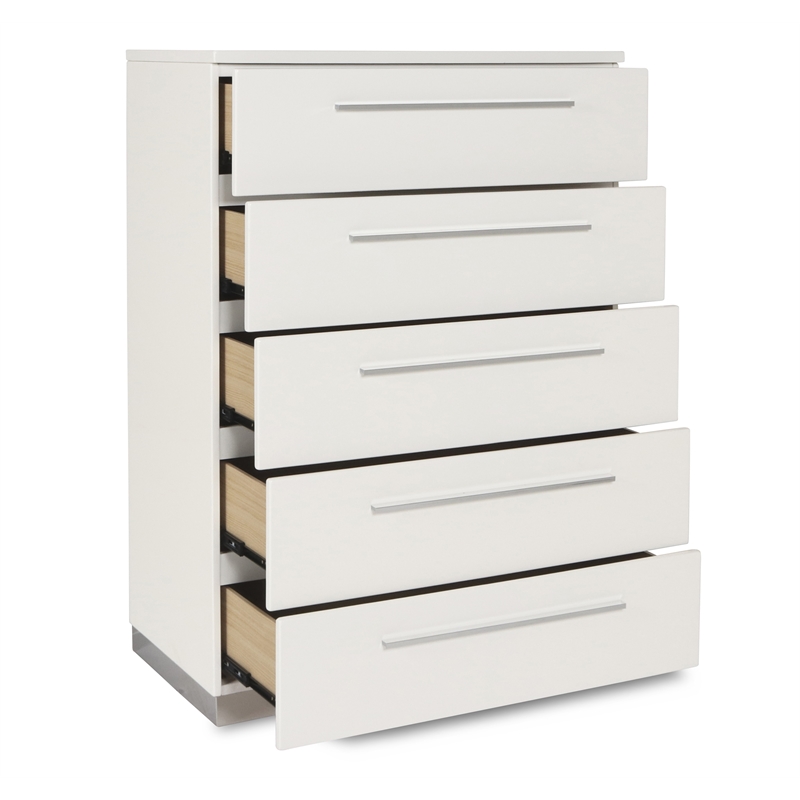 New Classic Furniture Sapphire 5-Piece Wood Queen Bedroom Set in White