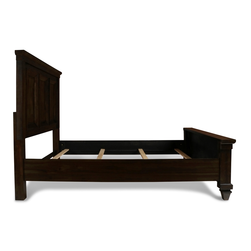 New Classic Sevilla 4-Piece Wood King Bedroom Set with Nightstand in Walnut