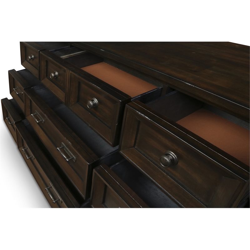 New Classic Furniture Sevilla 5-Piece Wood California King Bedroom Set in Walnut