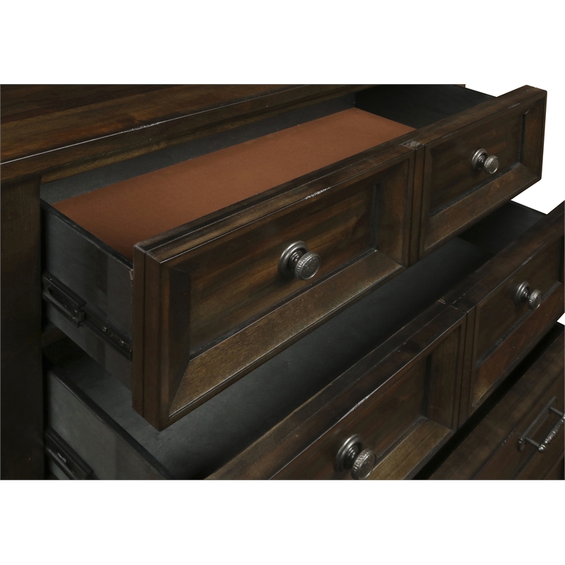 New Classic Furniture Sevilla 5-Piece Wood California King Bedroom Set in Walnut