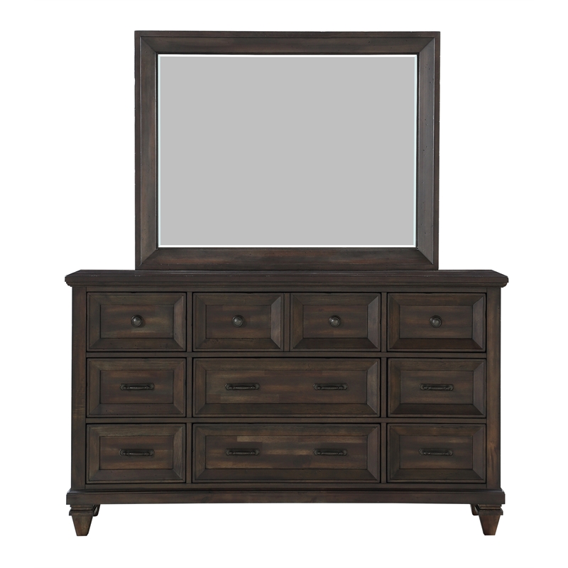 New Classic Furniture Sevilla 6-Piece Wood King Bedroom Set in Walnut
