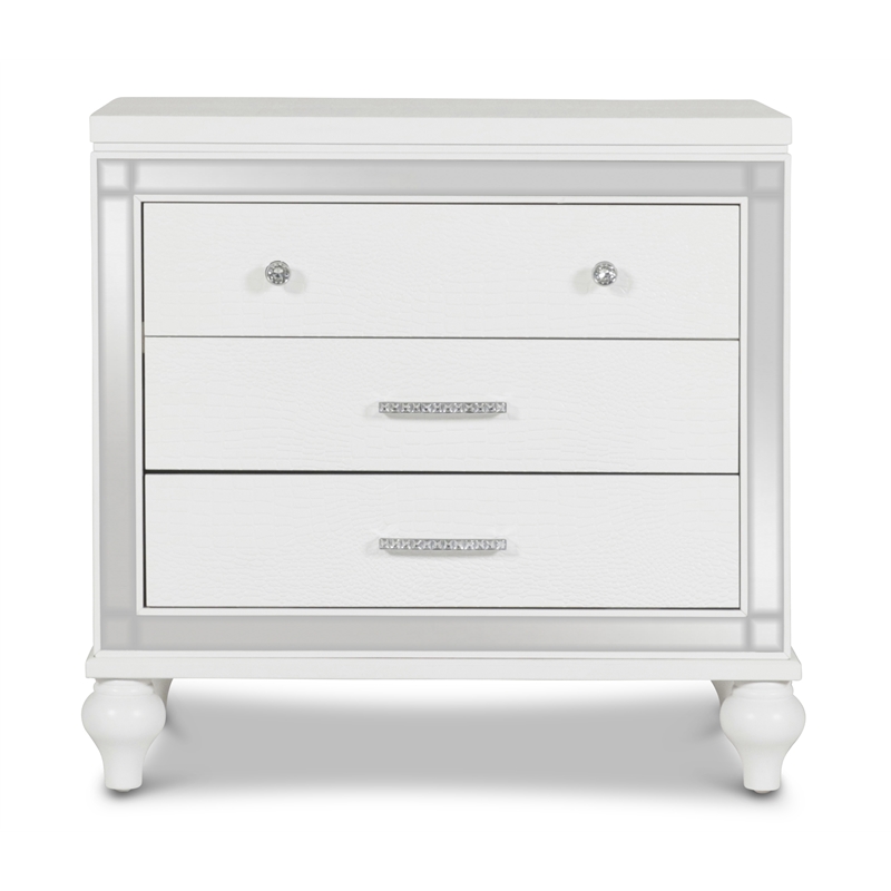 New Classic Furniture Valentine 6-Piece Wood Queen Bedroom Set in White