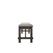New Classic Gulliver Upholstered Polyester Wood Bench in Rustic Brown