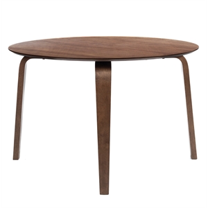 New Classic Furniture Gabby Solid Wood Round Dining Table in Walnut