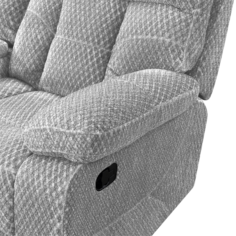 New Classic Furniture Bravo Polyester Fabric Console Loveseat in Stone