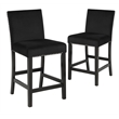 New Classic Celeste 5-Piece Wood Round Counter Table Set in Black