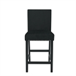 New Classic Celeste 5-Piece Wood Round Counter Table Set in Black