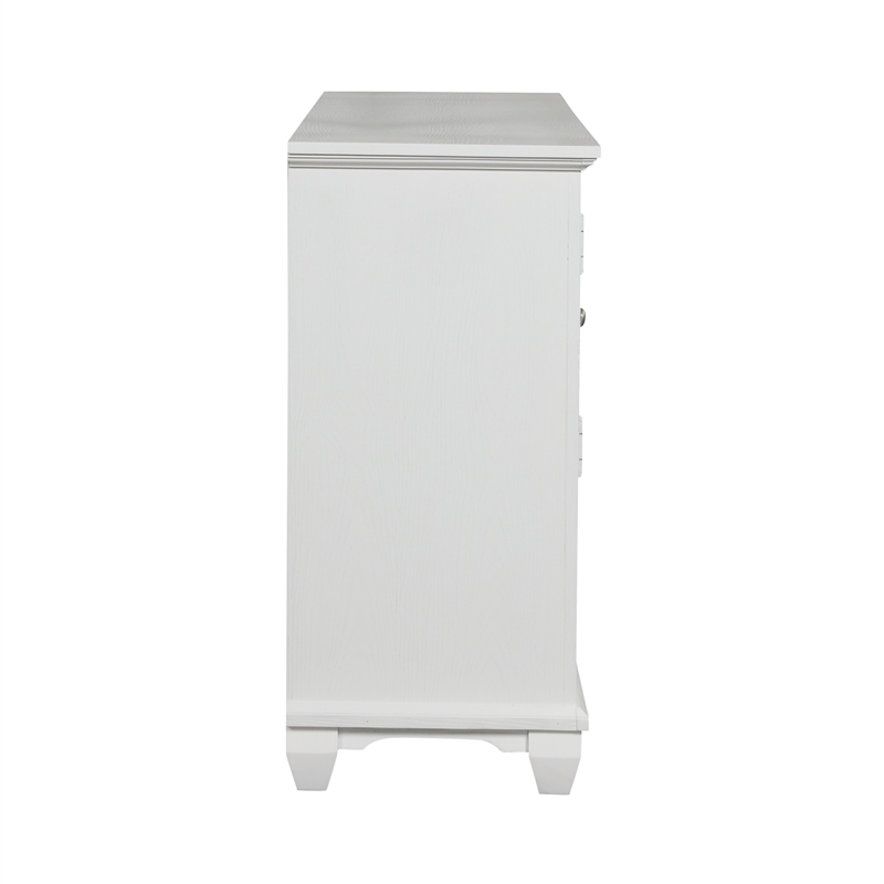 New Classic Furniture Jamestown Solid Wood 5-Drawer Dresser in White