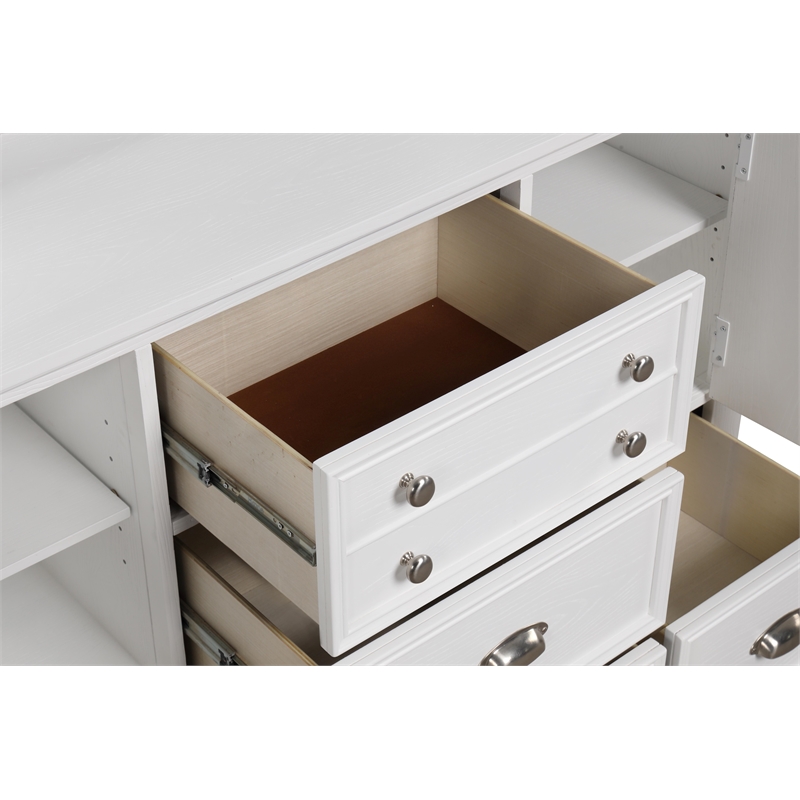 New Classic Furniture Jamestown Solid Wood 5-Drawer Dresser in White