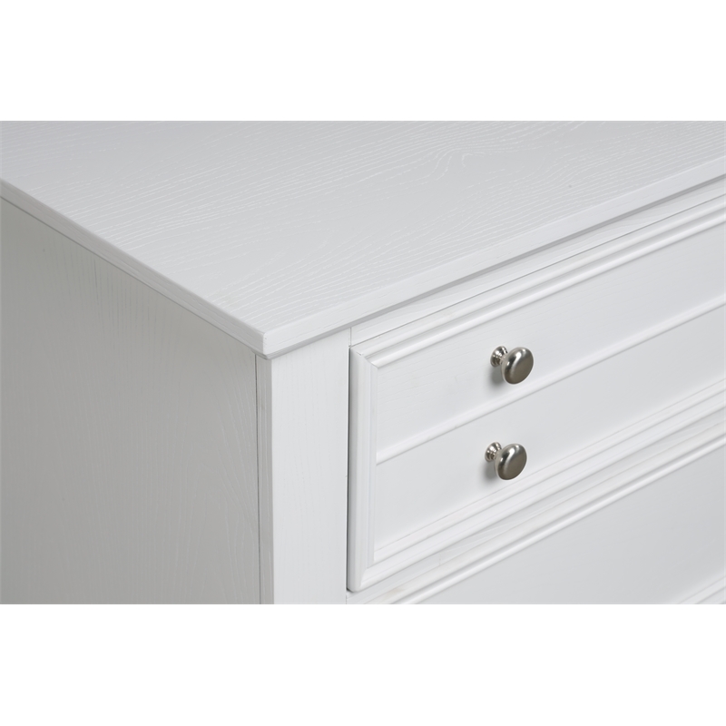 New Classic Furniture Jamestown Solid Wood 5-Drawer Chest in White