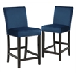 New Classic Celeste 5-Piece Wood Round Counter Table Set in Blue