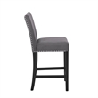 New Classic Celeste 5-Piece Wood Round Counter Table Set in Gray