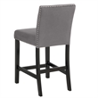 New Classic Celeste 5-Piece Wood Round Counter Table Set in Gray