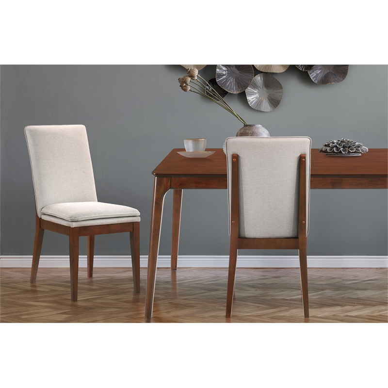 New Classic Furniture Maggie Solid Wood Dining Chair in Natural (Set of 2)