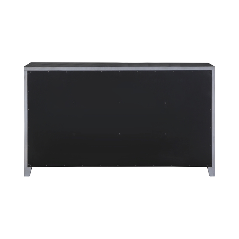 New Classic Furniture Odessa 6-Drawer Solid Wood Dresser in Charcoal