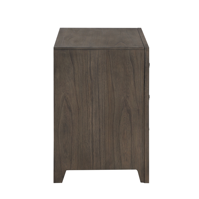 New Classic Furniture Landon 3-Drawer Solid Wood Nightstand in Walnut