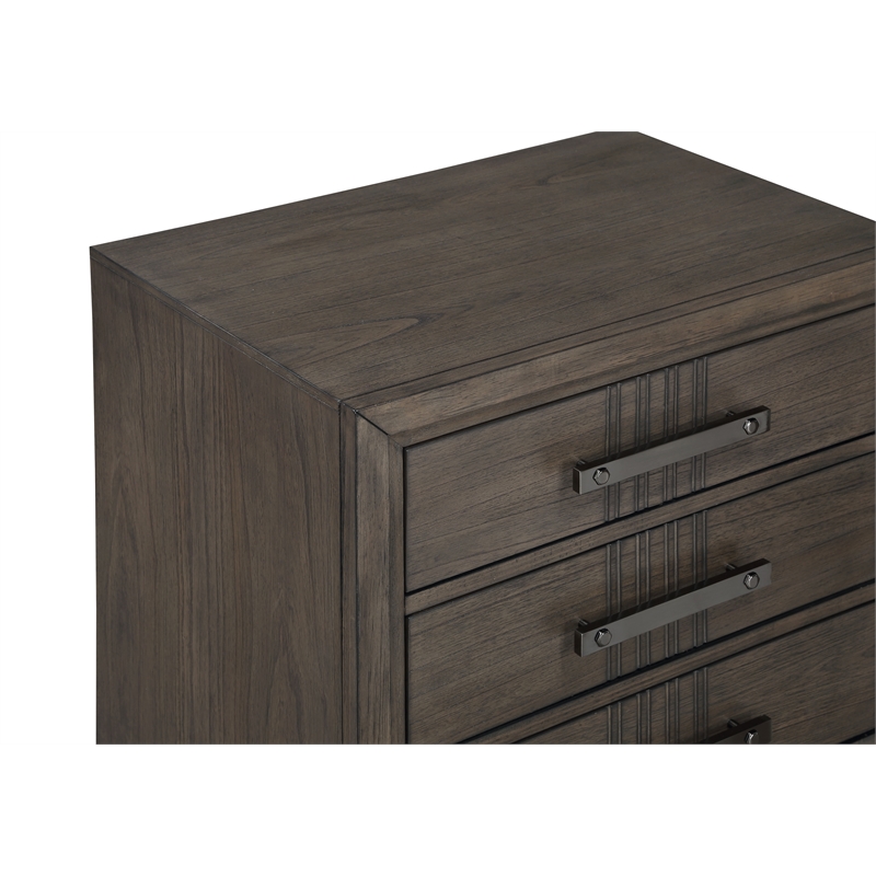 New Classic Furniture Landon 3-Drawer Solid Wood Nightstand in Walnut