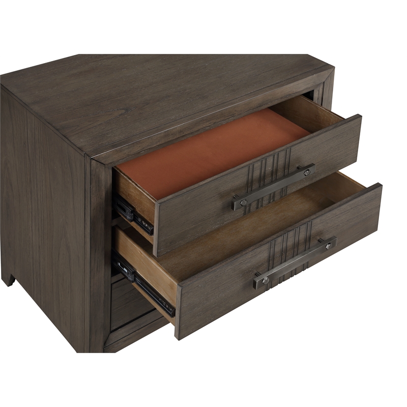 New Classic Furniture Landon 3-Drawer Solid Wood Nightstand in Walnut