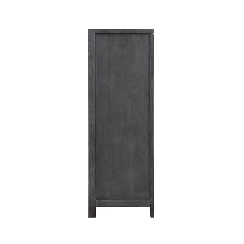 New Classic Furniture Odessa 5-Drawer Solid Wood Chest in Charcoal