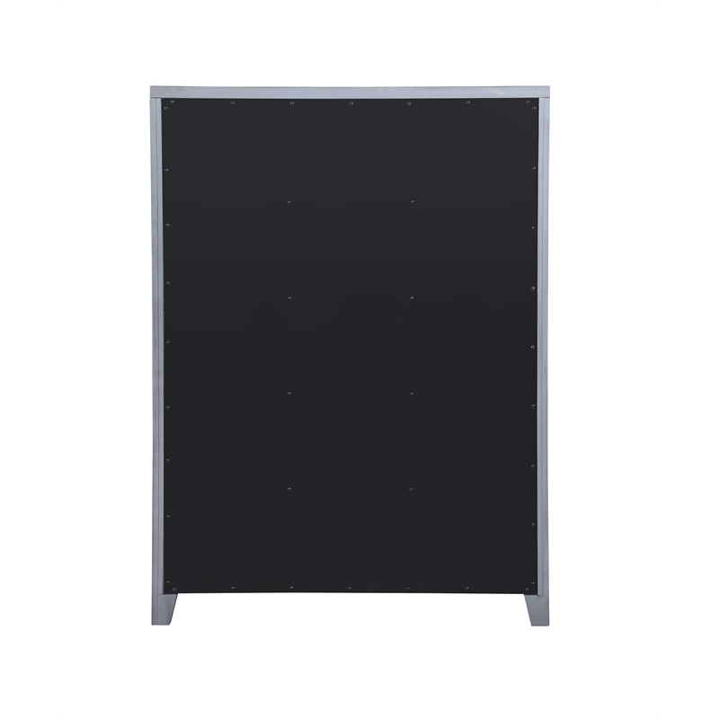 New Classic Furniture Odessa 5-Drawer Solid Wood Chest in Charcoal