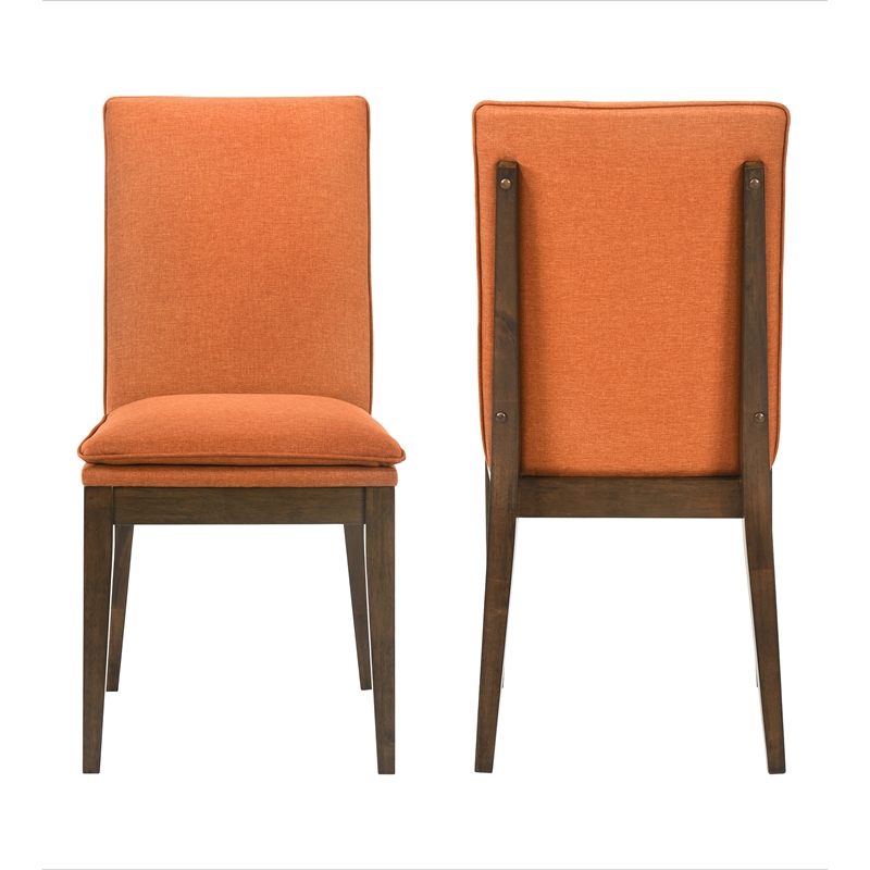 New Classic Furniture Maggie Solid Wood Dining Chair in Terracotta (Set of 2)