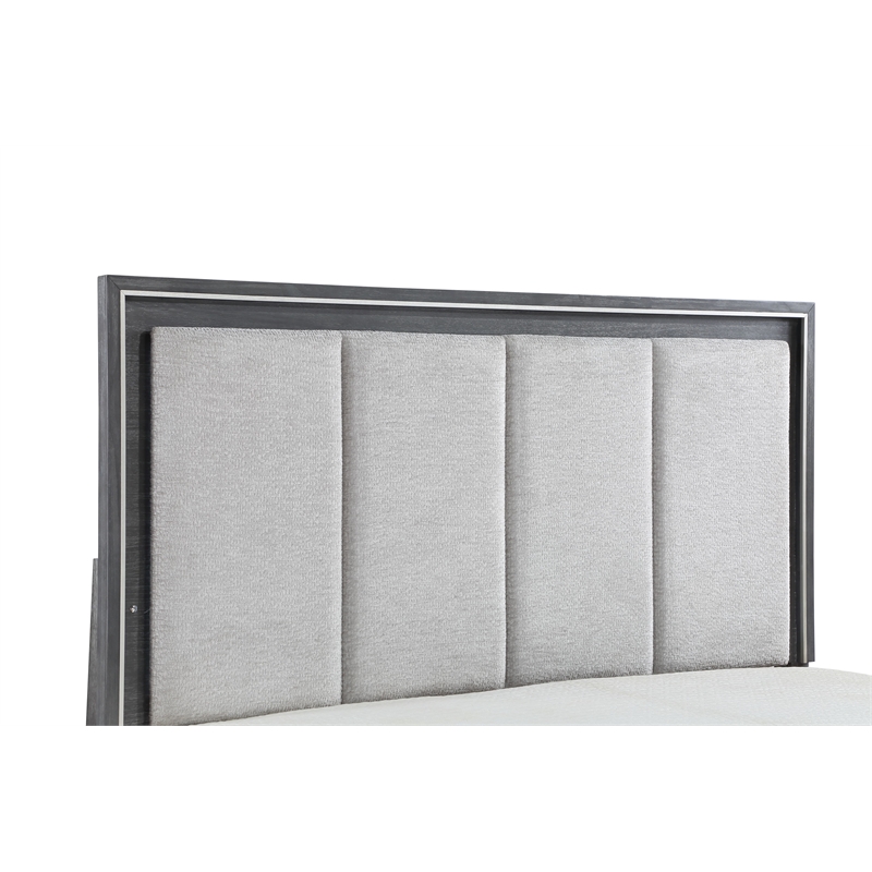 New Classic Furniture Odessa Solid Wood King Panel Bed in Charcoal