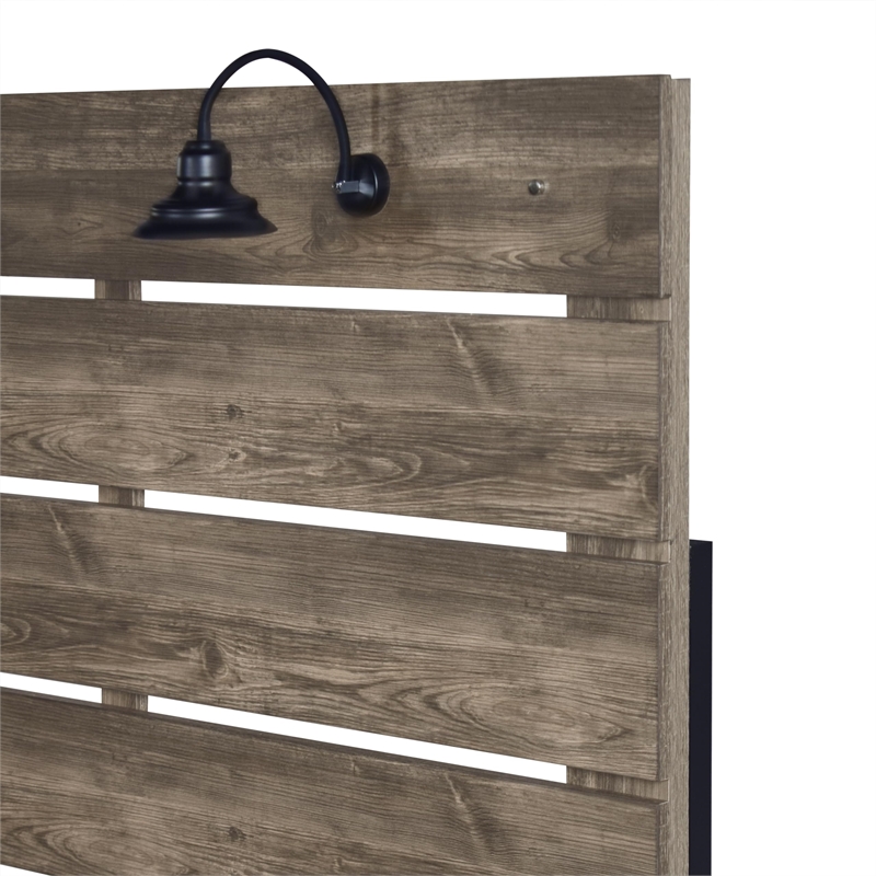 New Classic Furniture Misty Lodge Wood King Panel Bed in Gray