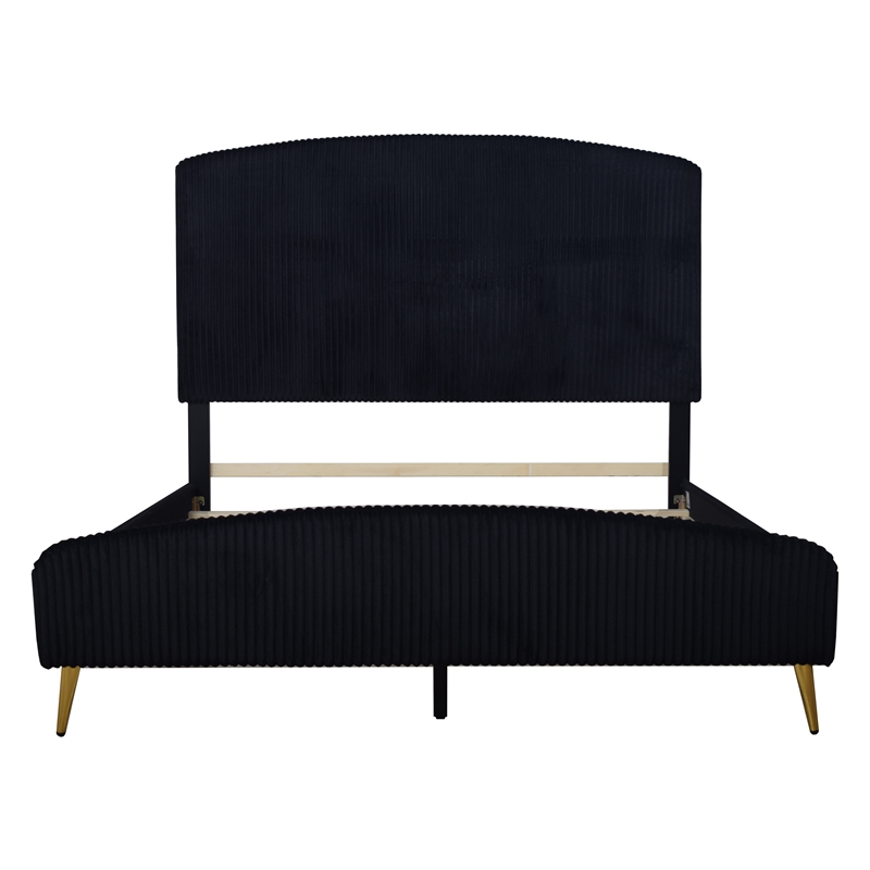 New Classic Furniture Kailani Wood Queen Upholstered Bed in Black