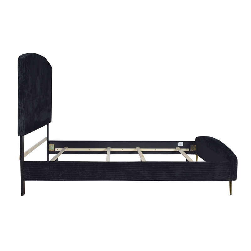 New Classic Furniture Kailani Wood Queen Upholstered Bed in Black