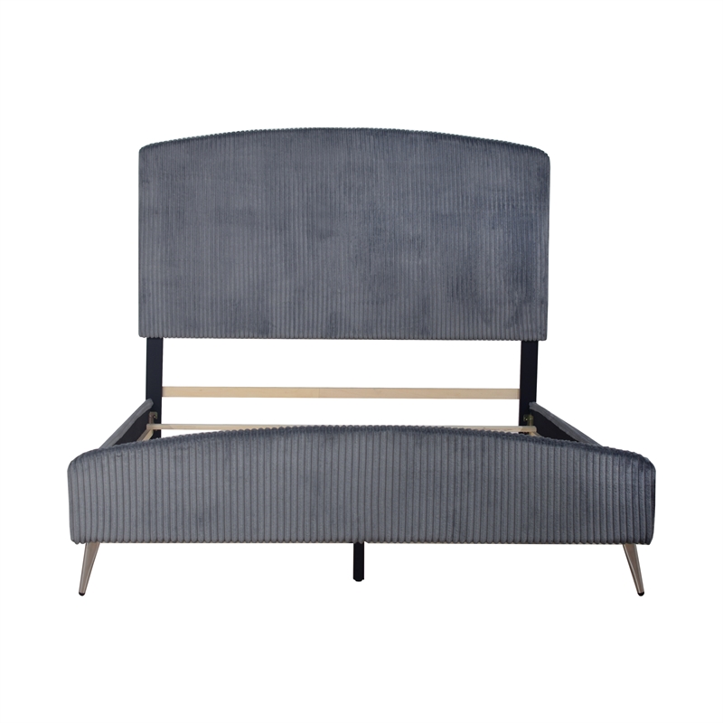 New Classic Furniture Kailani Wood Queen Upholstered Bed in Gray