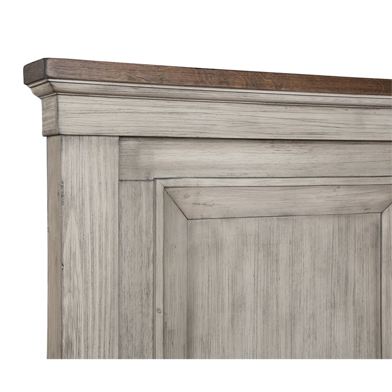 New Classic Furniture Mariana Solid Wood California King Bed in Vintage Cream