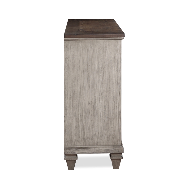 New Classic Furniture Mariana 9-Drawer Solid Wood Dresser in Vintage Cream