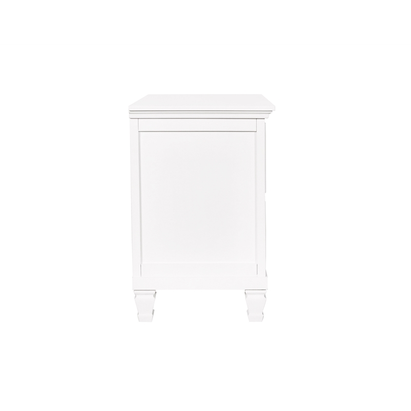 New Classic Furniture Tamarack Solid Wood 2-Drawer Nightstand in White