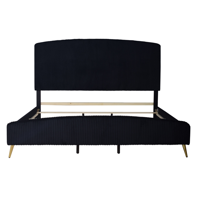 New Classic Furniture Kailani Wood California King Upholstered Bed in Black