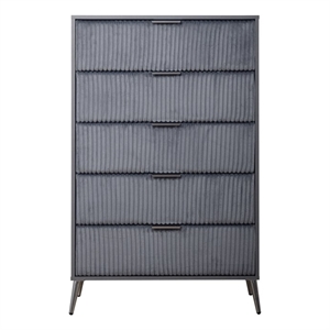 New Classic Furniture Kailani Contemporary Wood 5-Drawer Chest in Gray