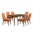 New Classic Furniture Maggie Solid Wood Rectangle Dining Table in Walnut
