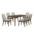 New Classic Furniture Maggie Solid Wood Rectangle Dining Table in Walnut