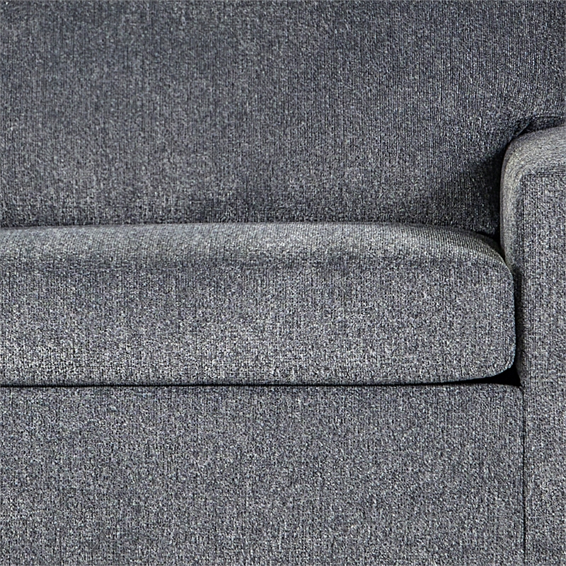New Classic Furniture Kylo Polyester Fabric 3-Seater Sofa in Ash Gray