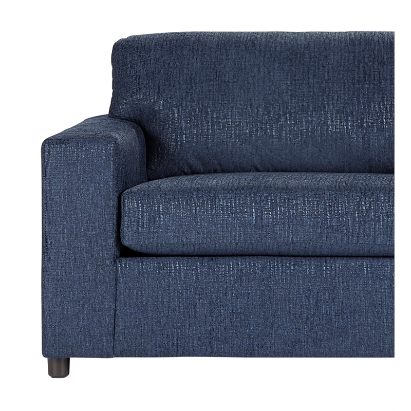 New Classic Furniture Kylo Polyester Fabric 3-Seater Sofa in Blue