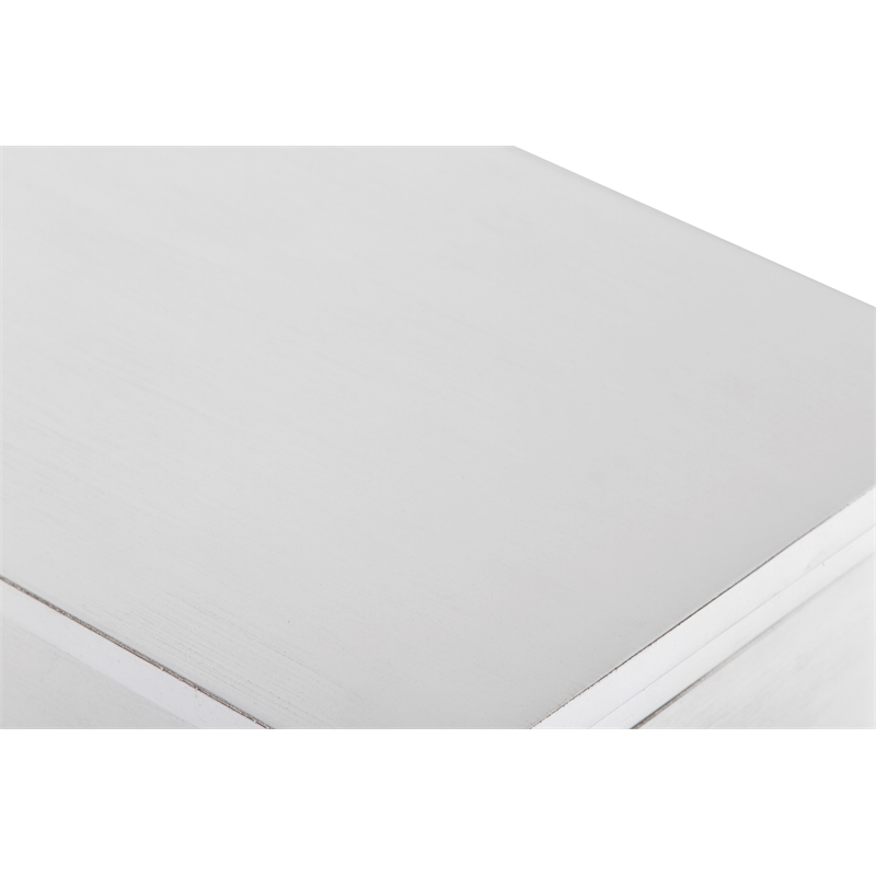 New Classic Furniture Noah Solid Wood 1-Drawer End Table in White (Set of 2)