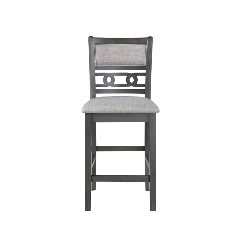 New Classic Furniture Gia Solid Wood Counter Chair in Gray (Set of 4)