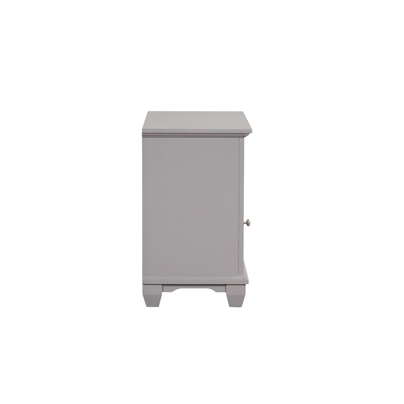 New Classic Furniture Jamestown Solid Wood 1-Drawer Nightstand in Gray