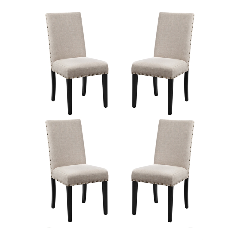 New Classic Furniture Crispin Solid Wood Dining Chair - Natural Beige (Set of 4)