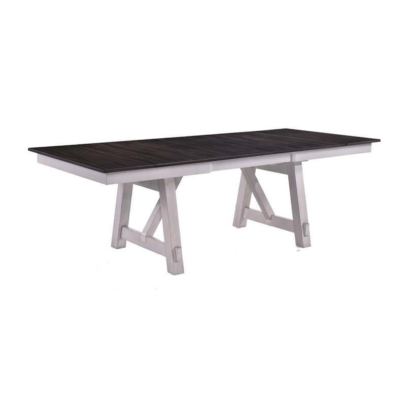 New Classic Furniture Maisie Solid Wood Rectangular Dining Table in Brown