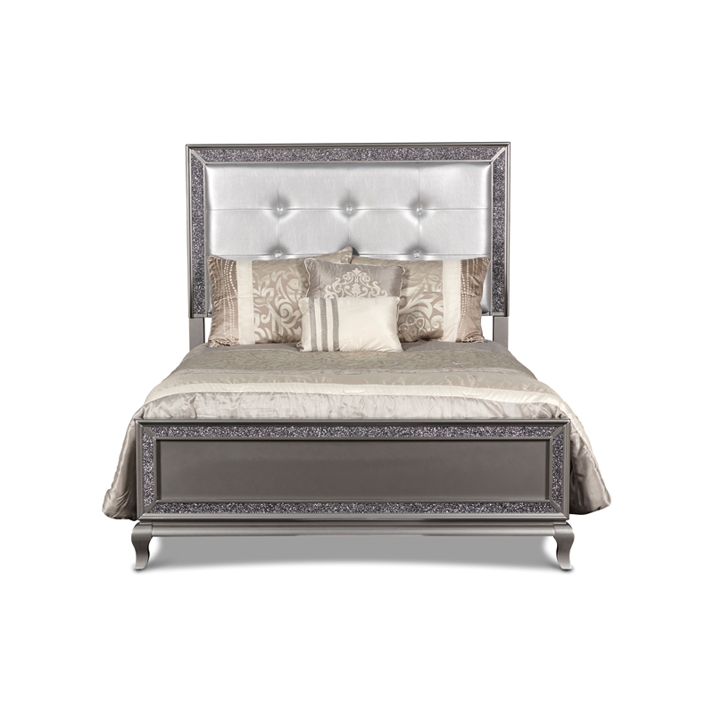 New Classic Furniture Park Imperial Wood Full Bed in Pewter Finish